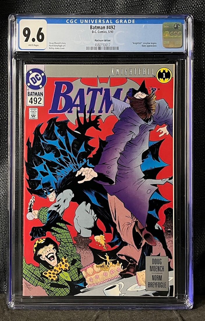 Batman 492 Platinum Edition Knightfall Storyline Begins CGC 9.6 Comic Book (1 of 1)