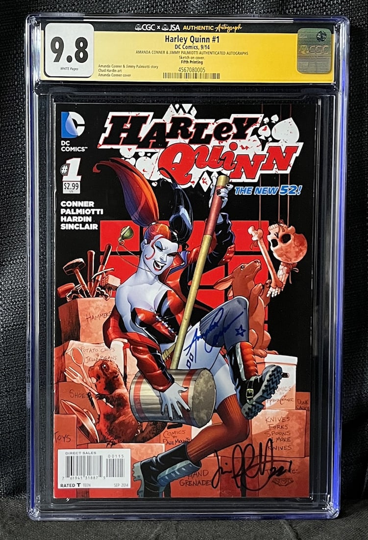Harley Quinn 1 Signed by Amanda Conner & Jimmy Palmiotti CGC JSA 9.8 (1 of 1)