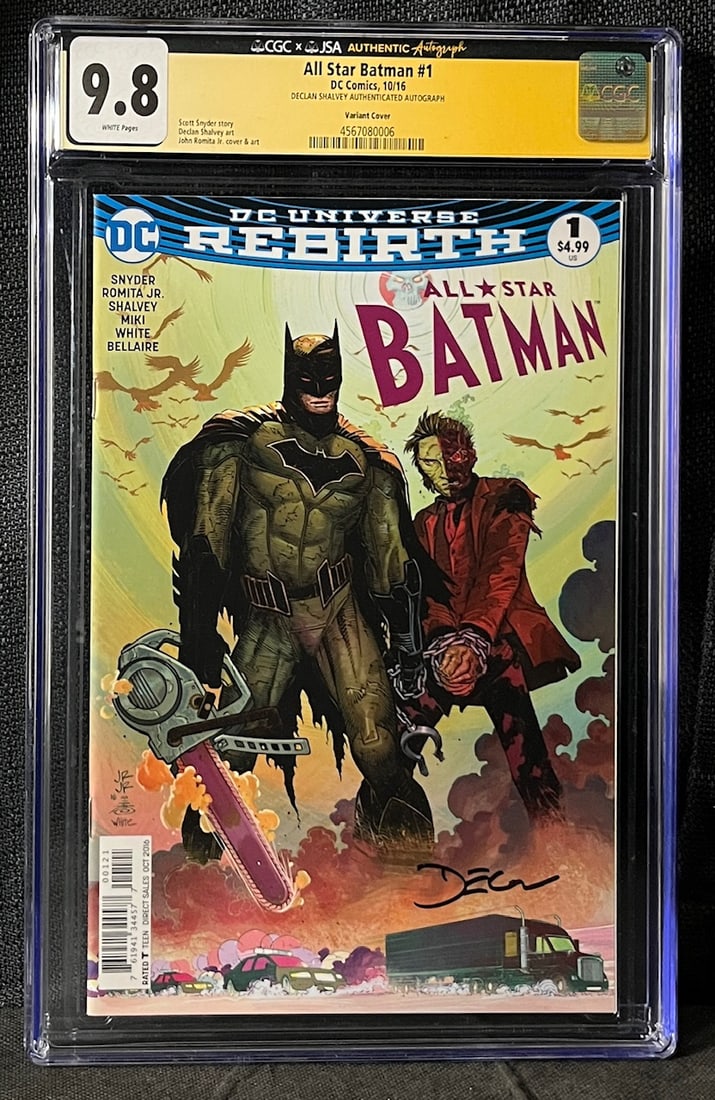 All Star Batman 1 Comic Signed by Declan Salvey CGC/JSA 9.8 Comic Book (1 of 1)