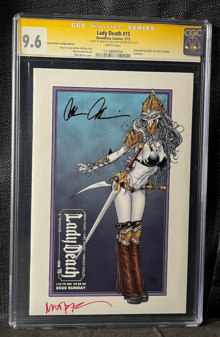 Lady Death Comic Signed by Brian Pulido & Mike Wolfer Ltd/ 350 Made CGC SS 9.6 (1 of 1)