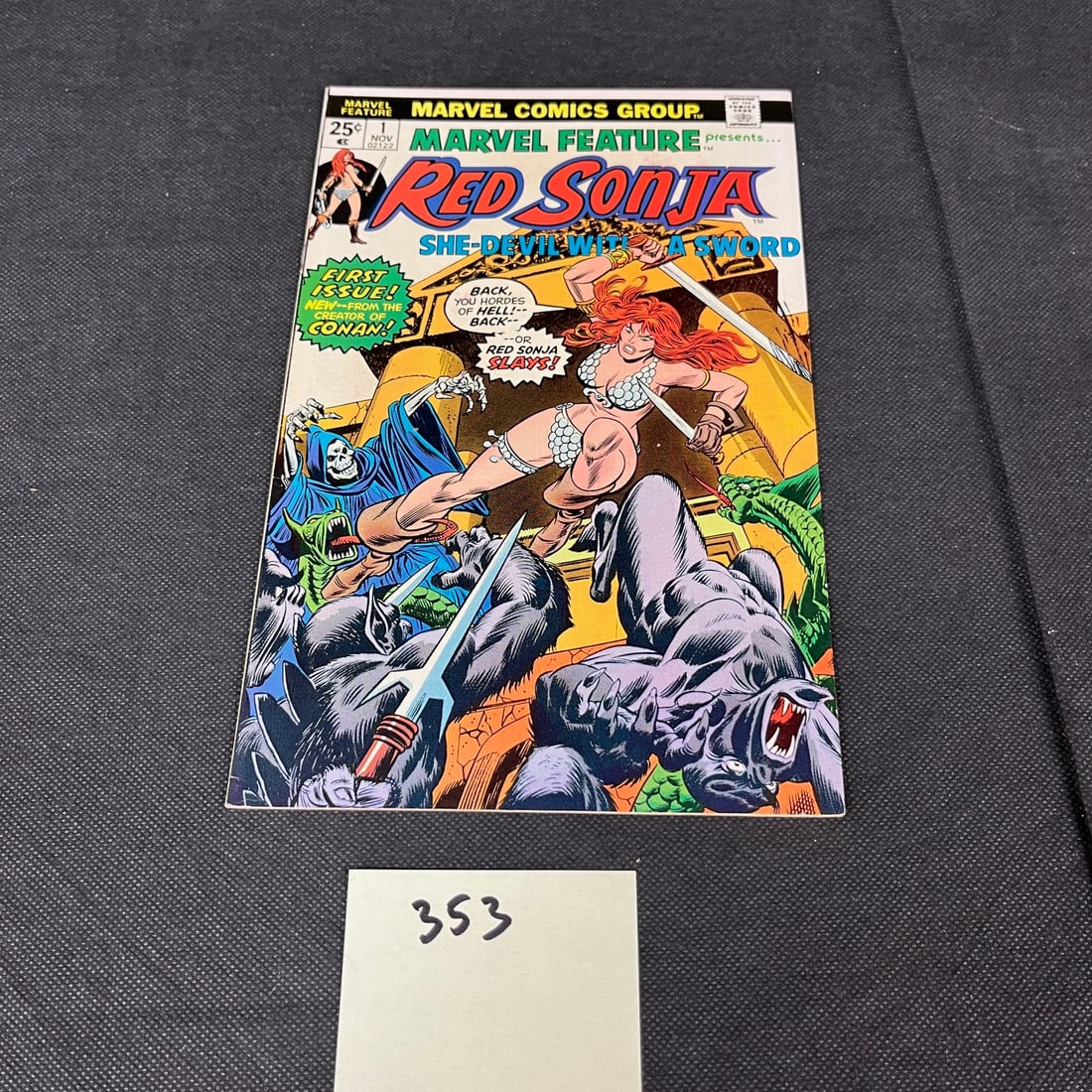 Marvel Feature 1 Bronze Age Marvel Comic Book 1st Red Sonja Solo Story (1 of 2)