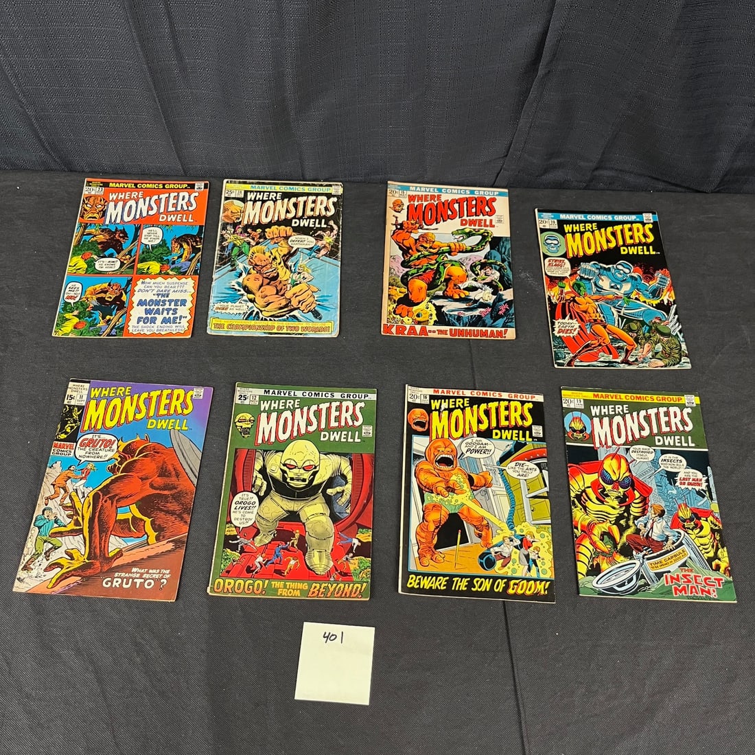 Where Monsters Dwell Marvel Bronze Age Horror Comic Books (1 of 2)