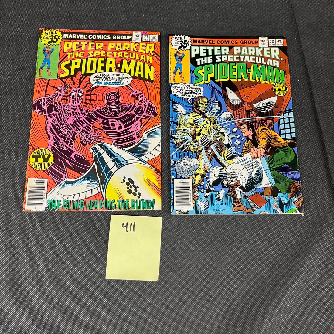 Spectacular Spider-man 27 & 28 Frank Miller Art, 1st Miller Daredevil: We ship in-house! We ship internationally. We also offer pick up and we offer a discount for cash payments. Please look at pictures carefully to determine what you believe are the condition of each lo