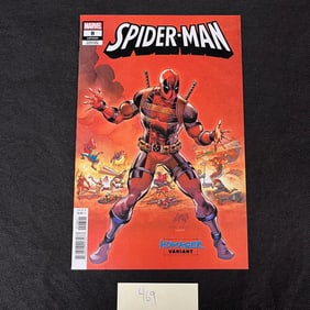 Spider-man 8 Cover C Liefield Deadpool Variant Cover Comic Book