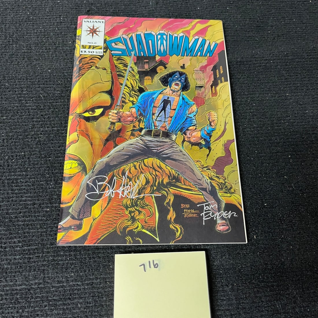 Bob Hall & Tom Ryder Signed Shadowman #0 Comic Book LTD 1,300 (1 of 1)