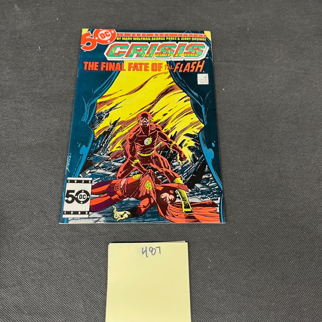 Crisis on Infinite Earths 8 Death of Flash DC Copper Age Comic Book (1 of 2)