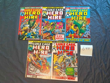 Hero for Hire 2-6 Marvel Bronze Age 1st Series Comic Books 2nd app Luke Cage