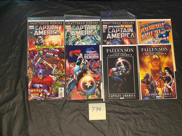Death of Captain America + Mix of Modern Marvel Captain America Comics