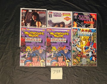 Topps Comic Books w/ Xena, & Satan Six