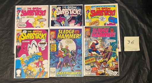 Marvel Comics Slapstick & Sledgehammer Comic Books w/ #1 Issue