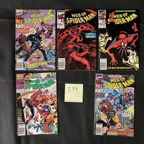 Web of Spider-man Marvel Copper Age Comics All Newsstand Edition Comics