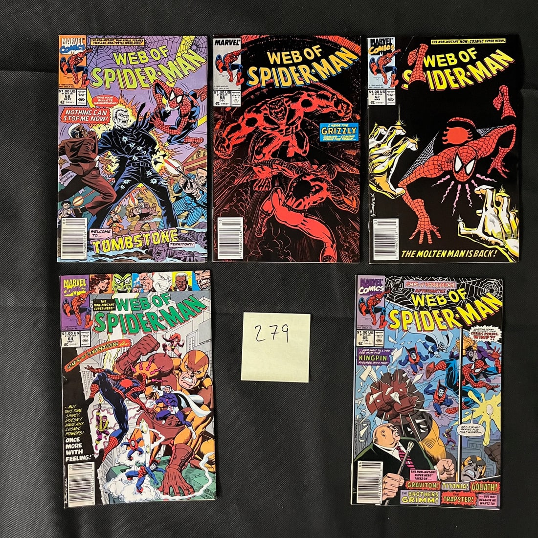 Web of Spider-man Marvel Copper Age Comics All Newsstand Edition Comics (1 of 2)