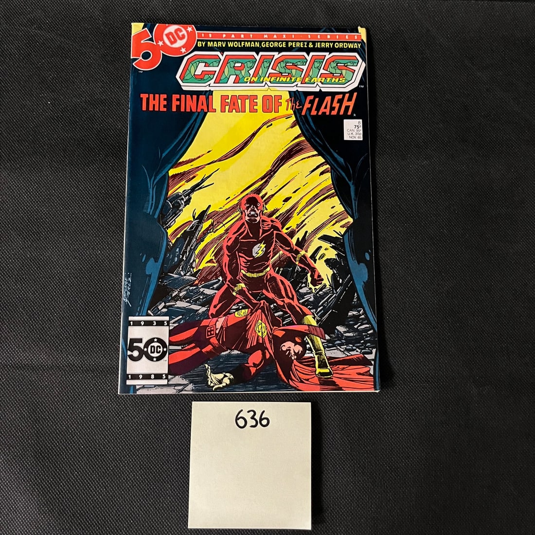 DC Comics Crisis on Infinite Earths Death of Flash Comic Book (1 of 2)