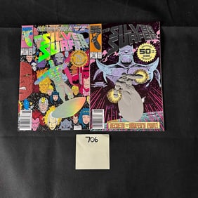 Silver Surfer 50 & 75 Newsstand Edition Comic Books
