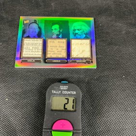 Pieces of the Past MLK, Lincoln, Douglas w/ Writing Relic Card