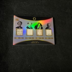 Poe, Dickens, Wilde, & Stowe Keepsake Pieces of the Past Quad Relic