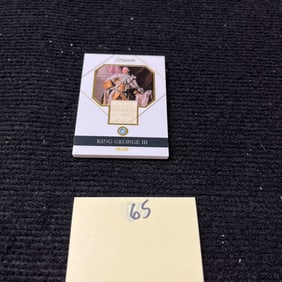 King George III Keepsake Relic Card w/Writing #26/50