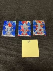 Bieber, Sale, Adams Prizm Parallel Baseball Cards