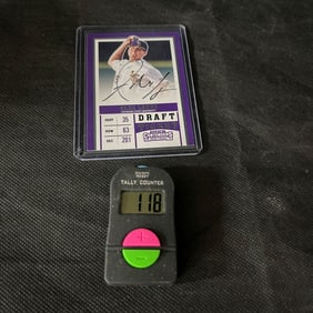 2017 Panini Contenders Draft Picks Baseball Signed Alex Lange RC