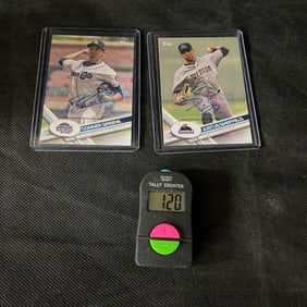 2017 Topps  Baseball Signed Justus Sheffield & Conner Green RC