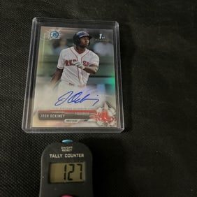 Josh Ockimey 2017 Bowman Chrome Baseball Signed RC #116/499