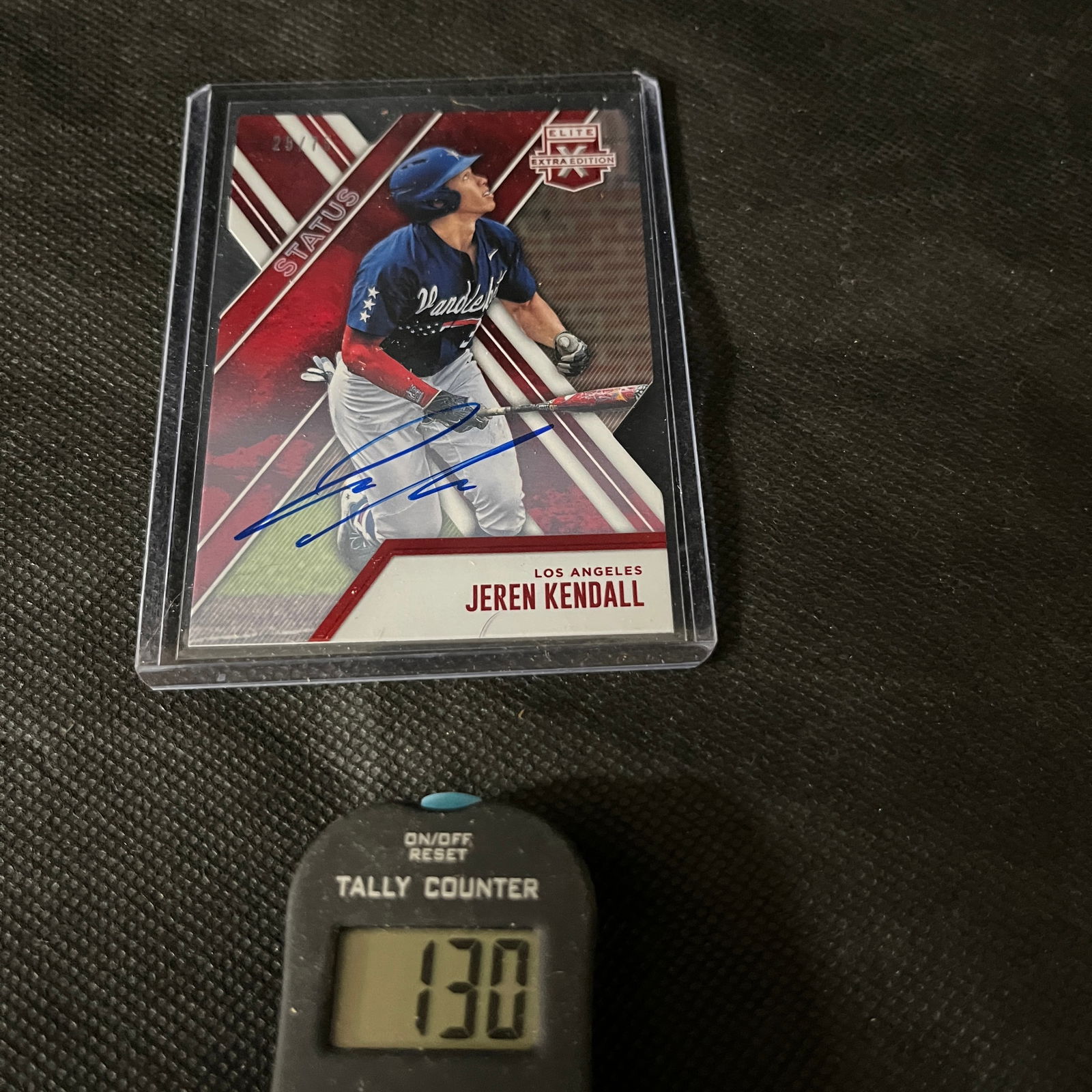 Jeren Kendall 2017 Panini Elite Extra Edition Baseball Signed RC #25/75 (1 of 1)