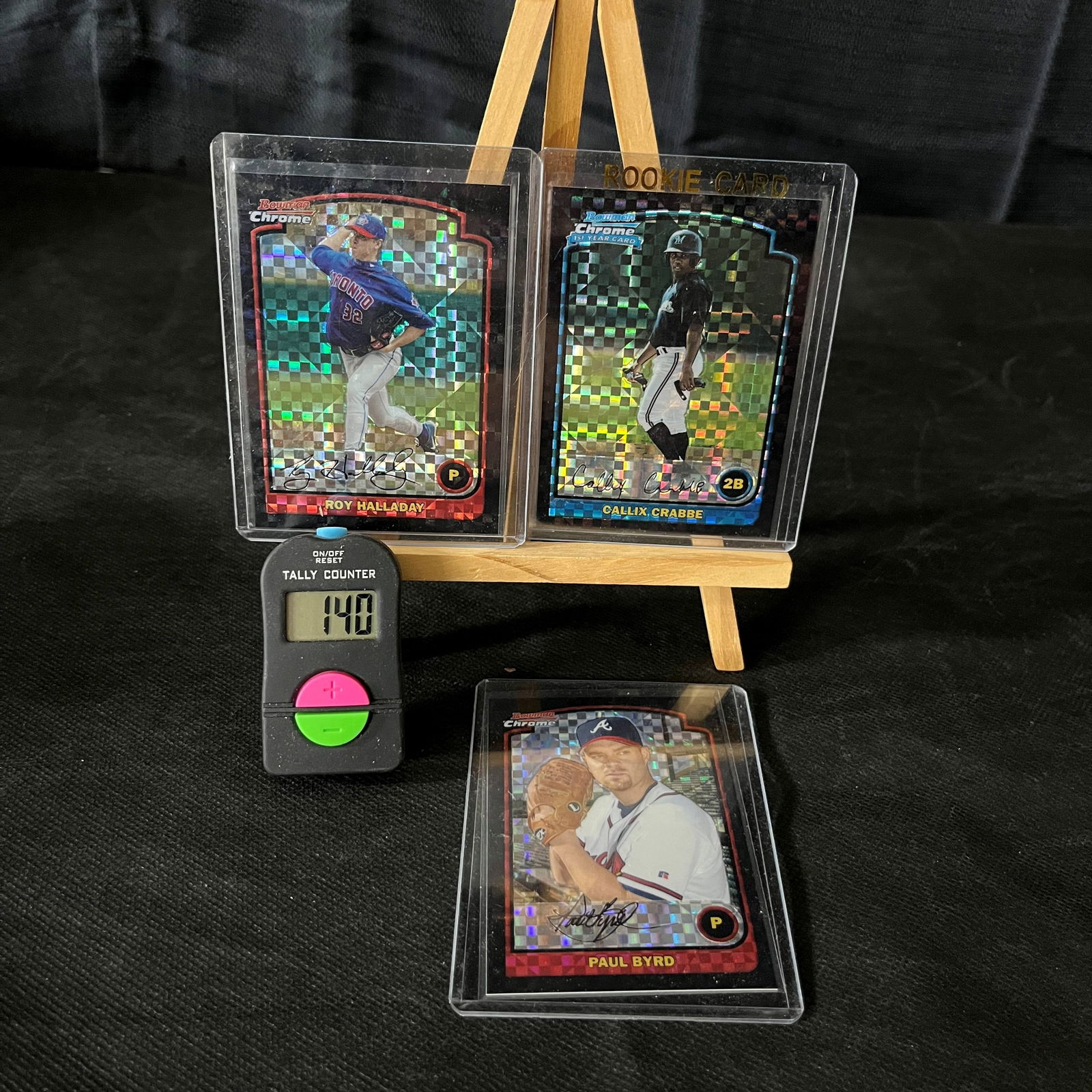 2003 Topps Baseball Bowman Chrome X-Fractor Cards w/ Roy Halladay (1 of 1)