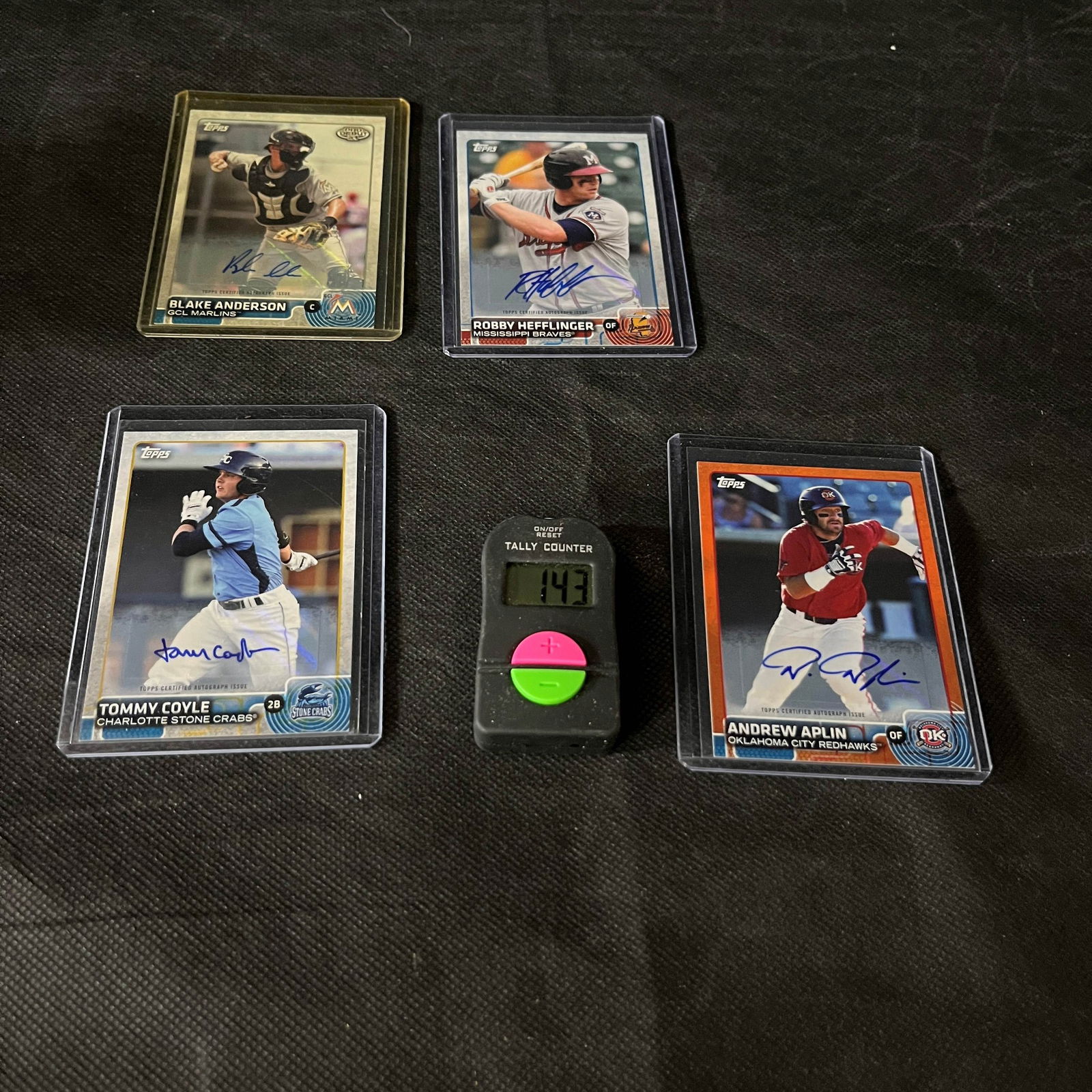 Andrew Aplin 2015 Topps Baseball Signed RC #14/25 + Anderson & Hefflinger Signed RC (1 of 1)