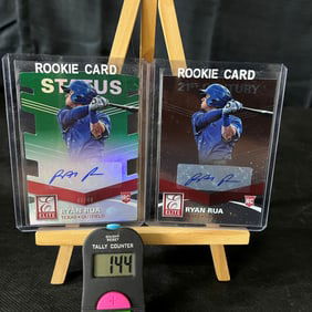 Ryan Rua 2015 Panini Elite Baseball Signed RC #42/49 & signed RC