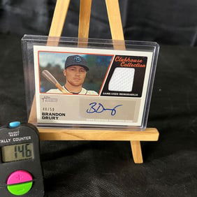 Brandon Drury 2015  Topps Heritage Baseball Signed GU Patch #48/50