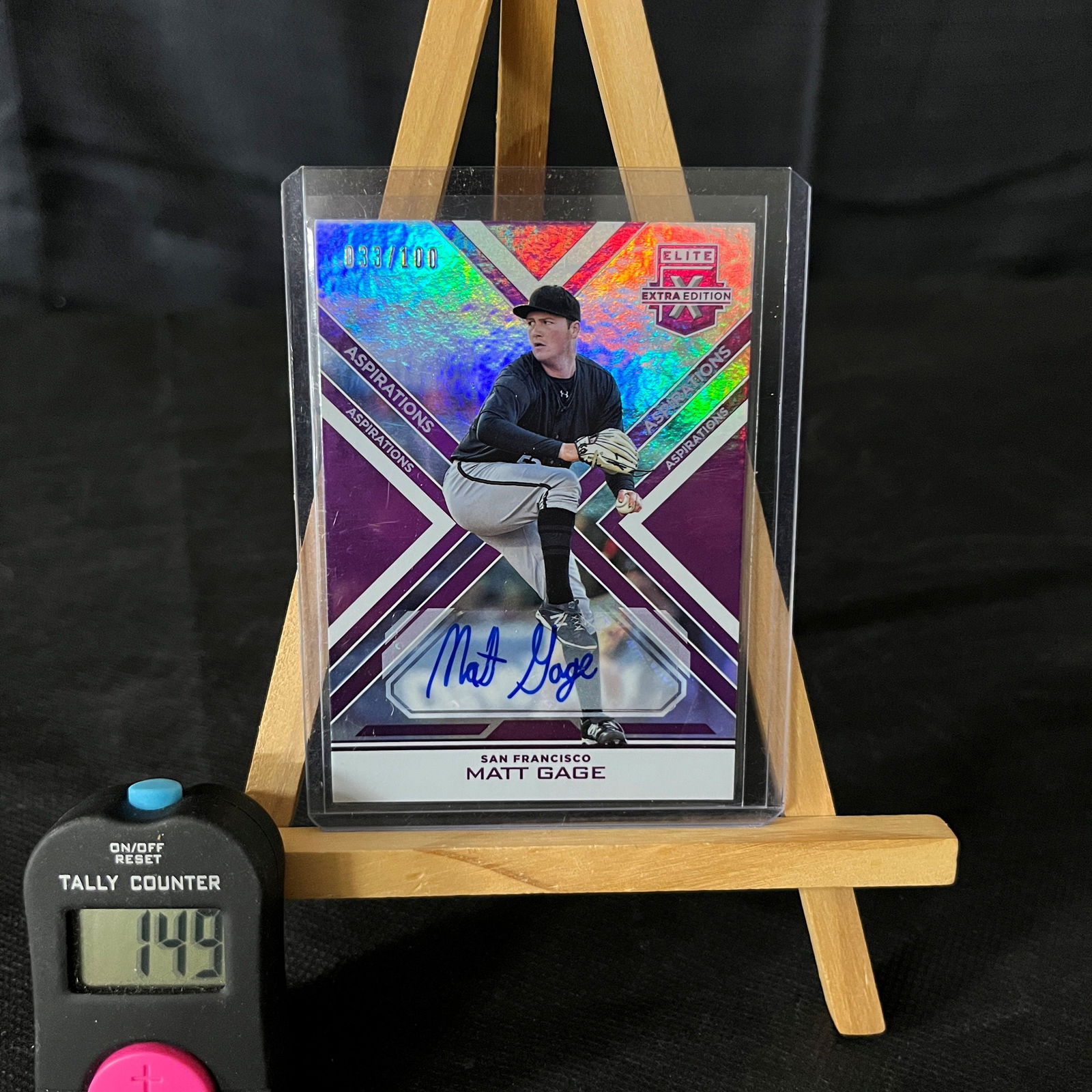 Matt Gage 2016 Panini Elite Extra Edition baseball Signed RC #33/100 (1 of 1)