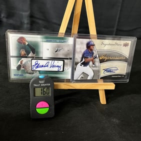 Eduardo Perez & Fernando Perez Signed Baseball Cards