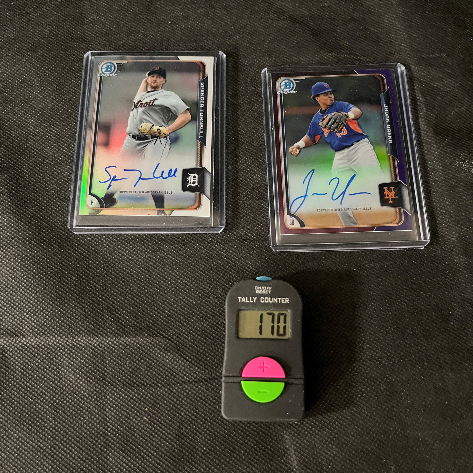 2015 Bowman Chrome Baseball Spencer Turnbull #336/499 & Jhoan Urena #213/250: We ship in-house! We ship internationally. We also offer pick up and we offer a discount for cash payments. Please look at pictures carefully to determine what you believe are the condition of each lo