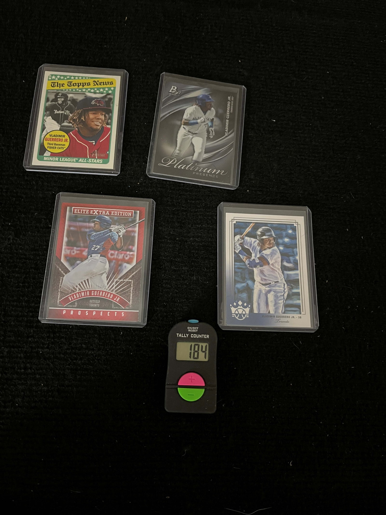 Vladimir Guerrero Jr. Rookie Cards w. 2015 Elite Extra Edition RC (1 of 1)