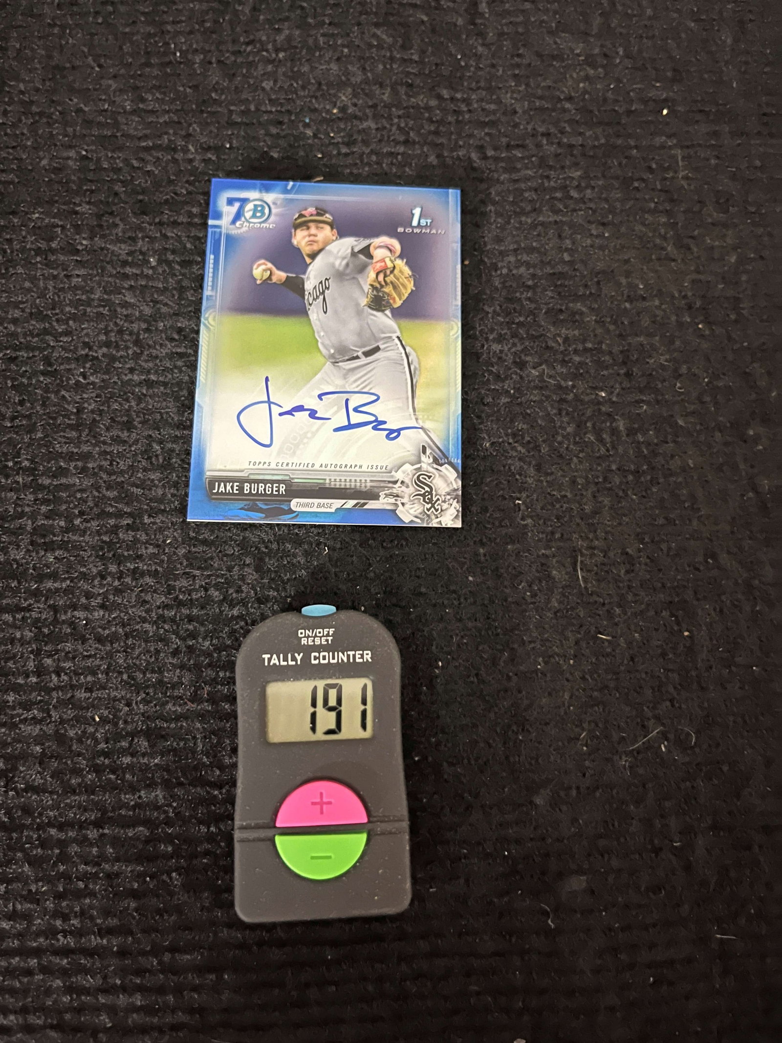 2017 Bowman Chrome Jake Burger Signed RC #45/70 (1 of 2)