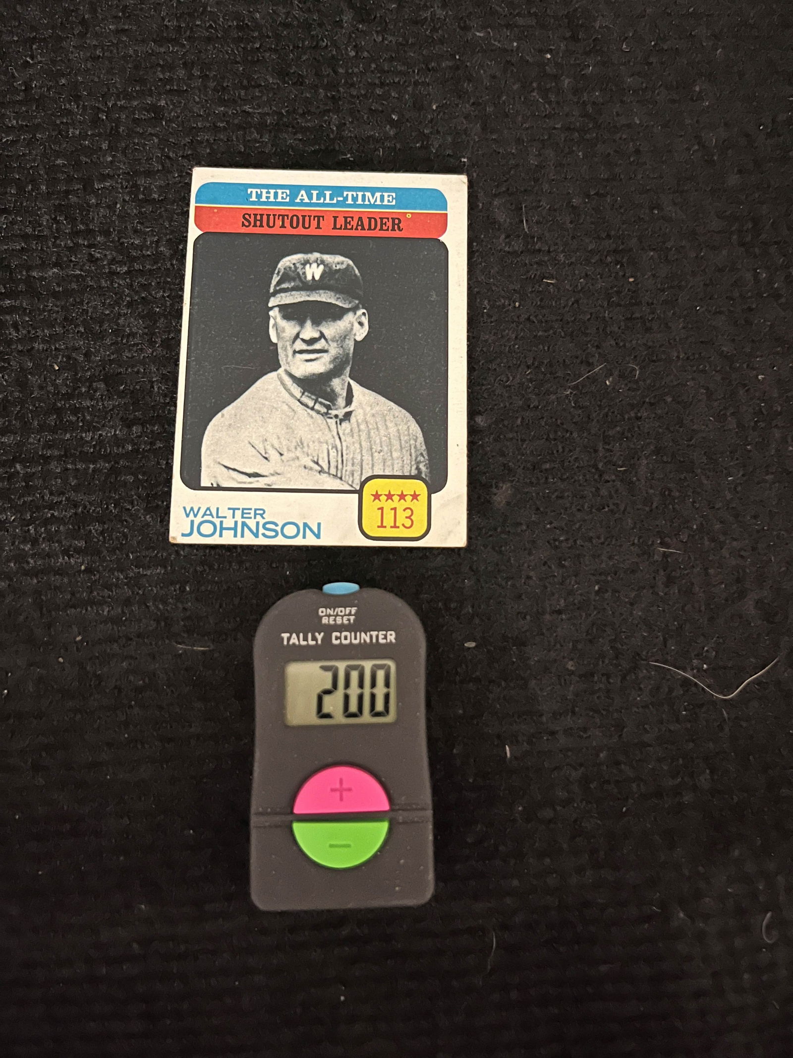 Walter Johnson 1973 Topps Baseball Card (1 of 2)