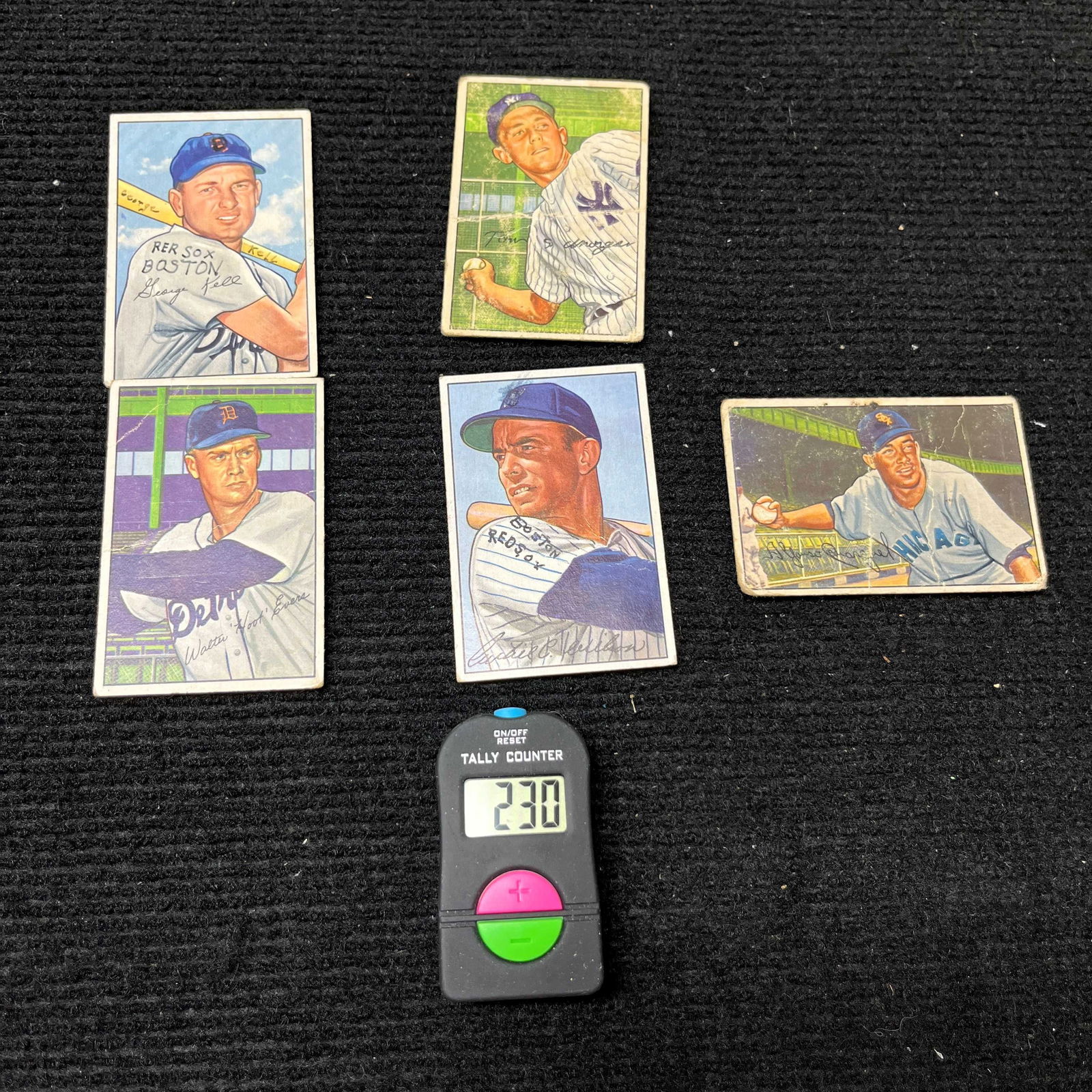 1952 Bowman Baseball Card Lot w/ George Kell (1 of 2)