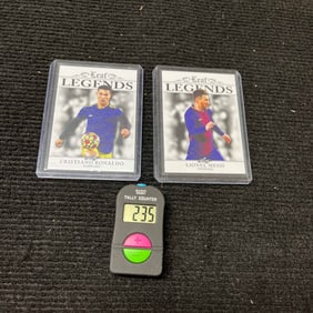 Lionel Messi & Ronaldo Leaf Soccer Cards