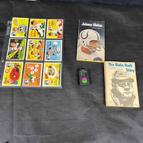 Babe Ruth 2nd Print Paperback + Vintage Cards