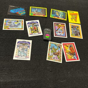 Mix of Super-Hero Trading Cards w/TMNT