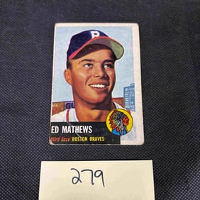 Eddie Mathews 1953 Topps Baseball Card