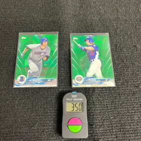 DJ Peters & Jake Bauers 2018 Topps Pro Debut Parallel Cards #'d/99