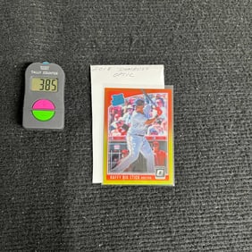 Rafael Devers 2018 Panini Donruss Optic Baseball Gold Parallel