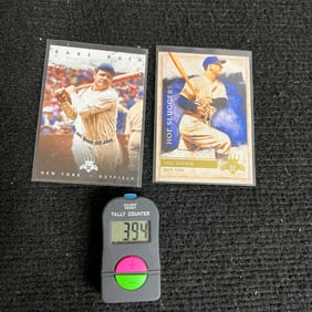 Babe Ruth & Lou Gehrig Donruss Diamond Kings Baseball Cards