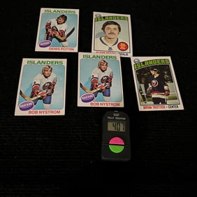 Dennis Potvin + Islanders 1977-78 Topps Hockey Cards