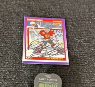 Signed Dominic Hasek Hockey Card