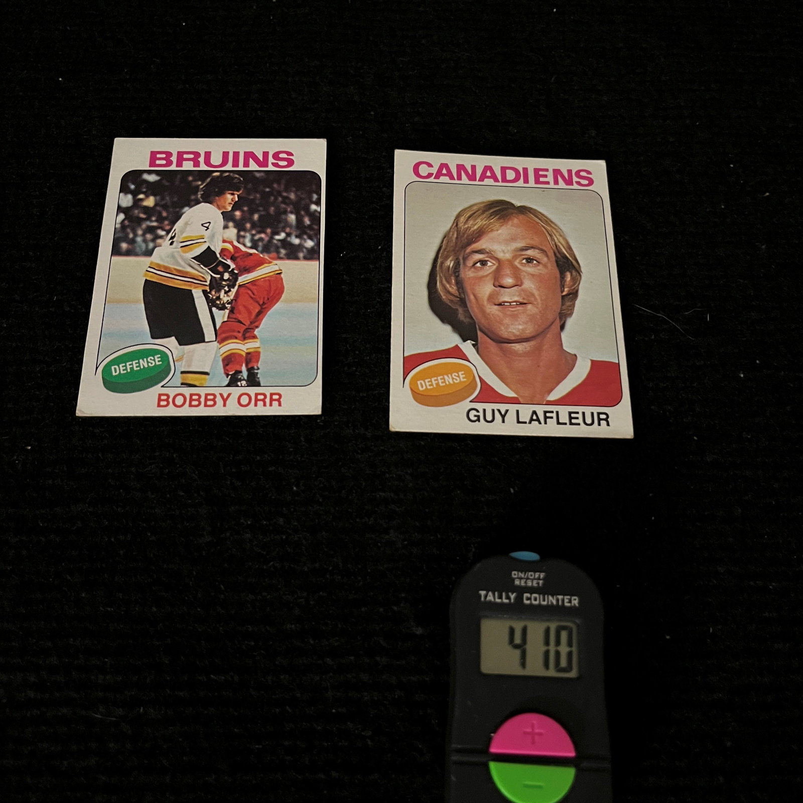 Bobby Orr & Guy Lafleur 1976-77 Topps Hockey Cards (1 of 2)