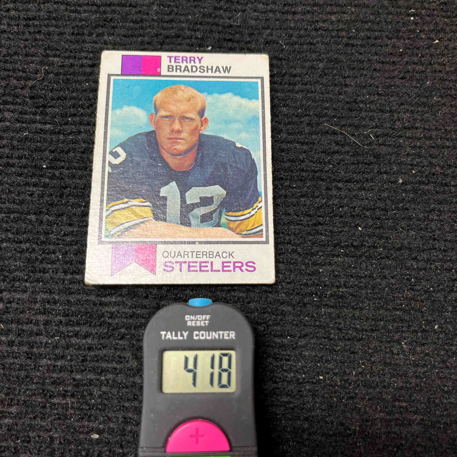 Terry Bradshaw 1973 Topps Football Card: We ship in-house! We ship internationally. We also offer pick up and we offer a discount for cash payments. Please look at pictures carefully to determine what you believe are the condition of each lo