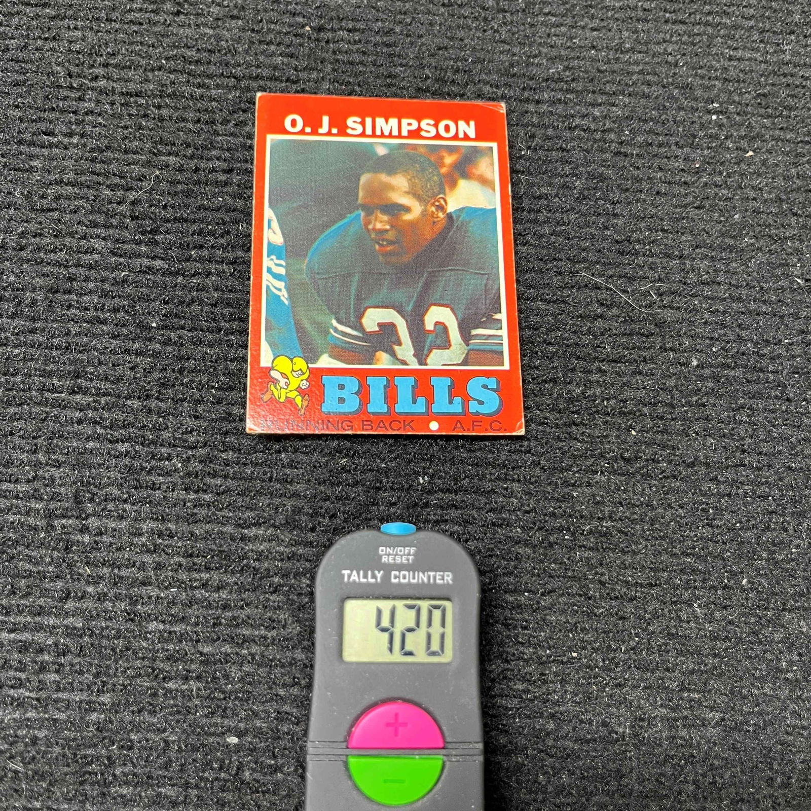 O.J. Simpson 1971  Topps Football Card (1 of 2)
