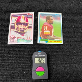 Art Monk1981 & 1982  Topps Football Cards